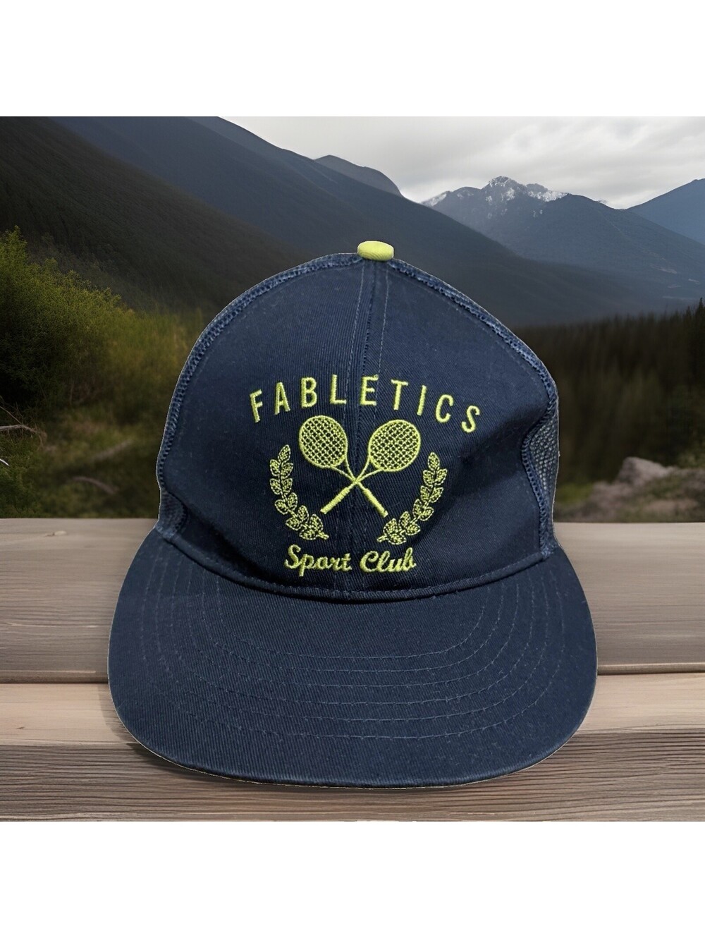 Fabletics Tennis Sports Club Kate Hudson Business Blue Baseball Cap Hat